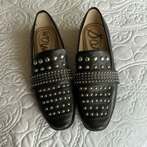 Studded, soft leather loafers